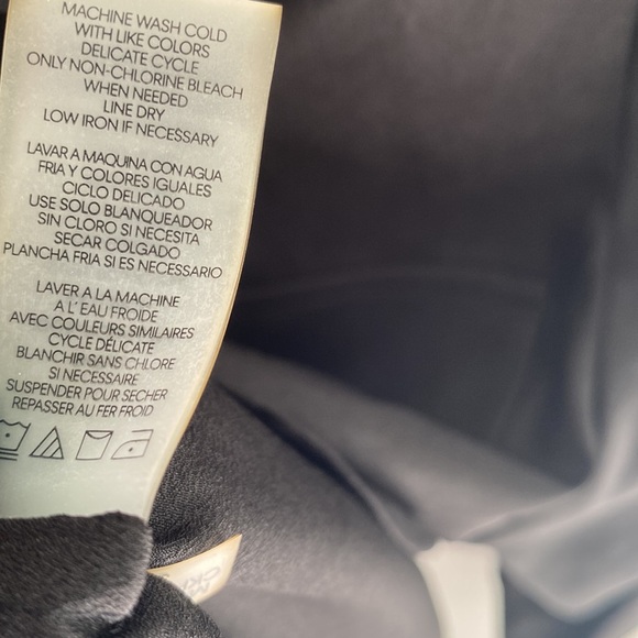 Calvin Klein modern essentials black roll tab sleeve blouse, Size S, NWT - Picture 7 of 10